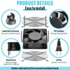 Glooglitter 2 Pack 120V AC Fans Muffin Fan Waterproof18W 2850RPM