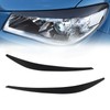 Black Headlight Eye Lid Cover Styling Trim Eyebrows Decoration Replacement