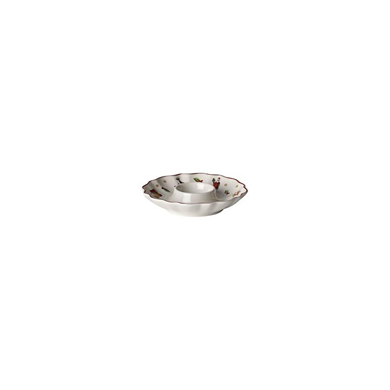 Villeroy & Boch Toy's Delight Coquetier, Porcelaine Premium, Blanc/Rouge/Doré