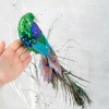 Unbranded Artificial Sequin 16" Artificial Peacock Bird with Clip