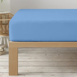 Degrees home Fitted Sheet 90 x 190 cm Adjustable – Brushed Microfibre – Blue