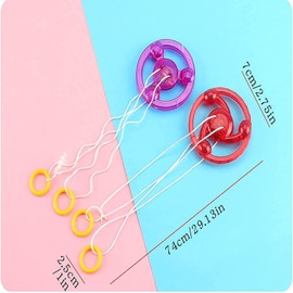 5Pcs Pull Line Flywheel, Flashing Tops,Flywheel Spinning, Spinner Fidget Rainbow Lightshow Orbital Flash,Gift Pull in Wheel Colorful Glow Novelty Spinning Novelty and Gag Toys