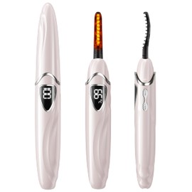 EYECURL Heated Eyelash Curler, S600 Heated Lash Curler, Accurate Temperature Control Electric Eyelash Curler Heated - Intelligent Power Off, Natural Long Lasting (Primrose Pink/Silver, S600-148MM)