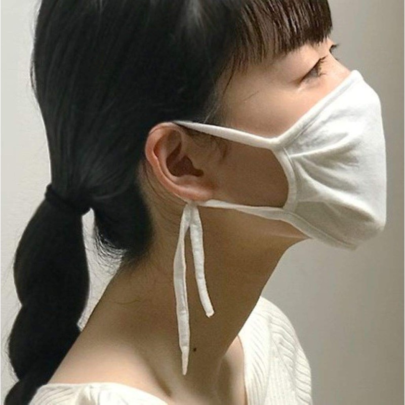 TAKEFU Bamboo Cloth White Cloth Mask (One Size)