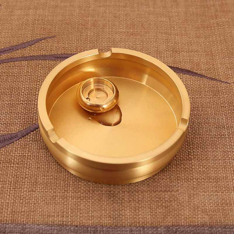 Brass Ashtray Handcrafted Modern Stylish Style Easy Cleaning Portable Decorative