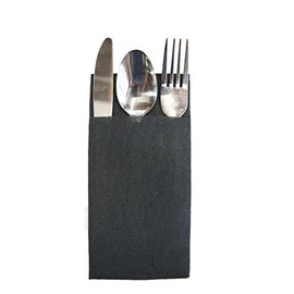 Sassafras Airlaid Paper Table Linens™ Pocket Napkins - Black