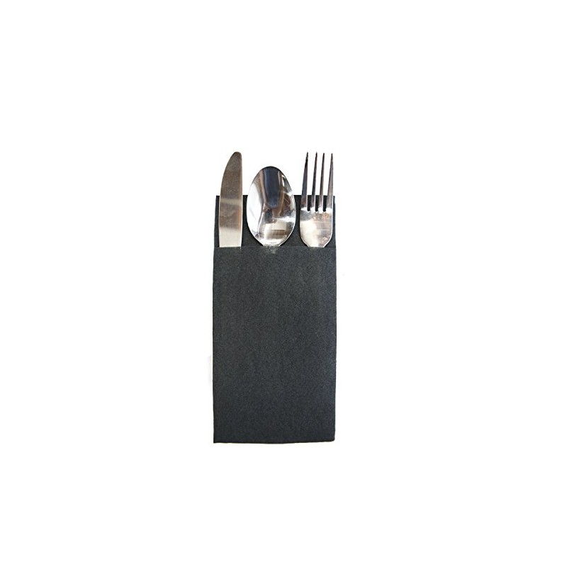 Sassafras Airlaid Paper Table Linens™ Pocket Napkins - Black
