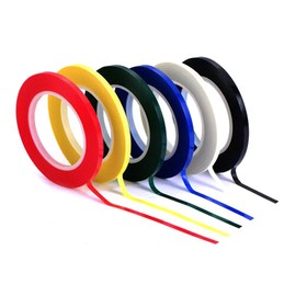 6ロール多色デスクトップポジショニング交差テープ - 66M /ロール - 3mm / 5mm幅自己接着性グリッドマーキングテープマーク無しホワイトボードアテンションライン（カラーランダムミキシング送信） (3mm 幅)