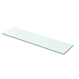 vidaXL 2X Shelves Panel Glass Sheets Plates Display Racks Shelving for Cabinet Slatwall Storeroom Strong Durable Toughened Glass Clear 31.5"x4.7"
