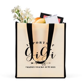 Grandma Gifts Gigi Gifts Waterproof Tote Bag Humor Reusable Grocery Bags Beach Bag Handbags Grandma Birthday Gifts Christmas Mothers Day Appreciation Grandmothers Day Gifts for Grandma Women Granny