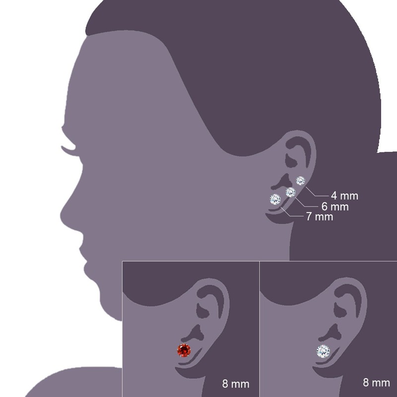 JewelrieShop Earrings for Women Studs Set Stainless Steel CZ Earing