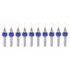 sourcing map 10pcs PCB Drill Bits 1/8" Shank 0.4mm Titanium