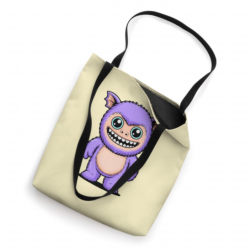 Ugly Cute Monster Cartoon Plush Character Kids Girls Women Tote