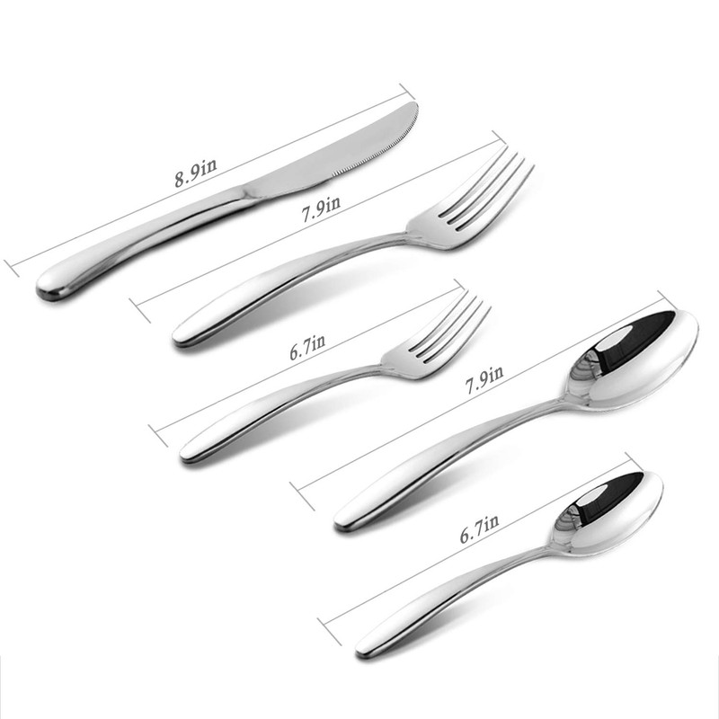 20-Piece Heavy Duty Silverware Set, HaWare Stainless Steel Solid Flatware