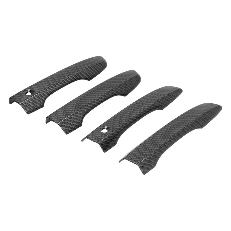 Door Handle Trim Cover Carbon Fiber Style Decoration Fit for