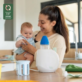 Badabulle Scaldabiberon Casa Easy(+), Riscaldamento a vapore, per la casa, universale grazie al suo anello adattatore