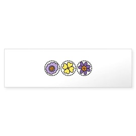CafePress Flowers 10"x3" Rectangle Vinyl Bumper Sticker Car Decal