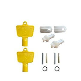(Pair) Universal Meter Box Repair Kit - Hinges, Latch, and Meter Box Key Set for Quick and Easy DIY Installation - Fits Gas, Electric, and Water Meter Boxes