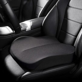 KagaKu Car Booster Seat for Short Drivers, The Field of View by 3.9inch,Car Pillow for Driving Seat for Truck Office Chair Wheelchair(Black)