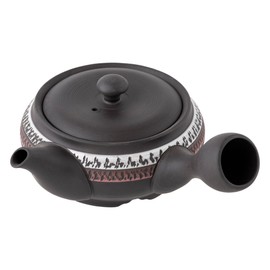 Tokoname Ware Tk017 Teapot, Takeshiru Beli, 8.5 fl oz (240 ml), Obi Net, Deep Steamed Tea, For Brown Rice, Made in Japan with Box