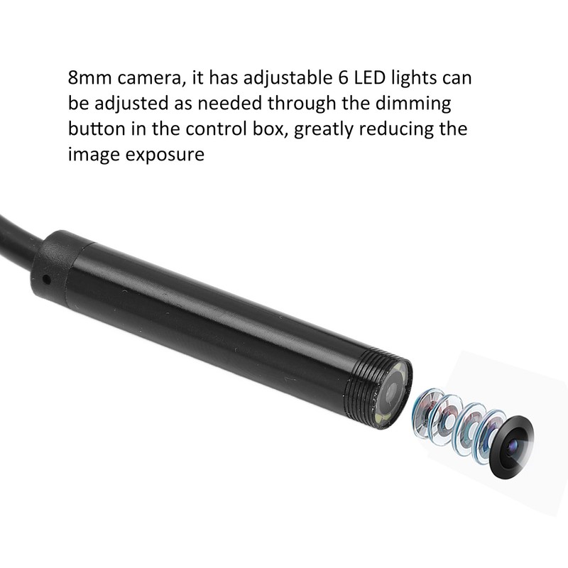 AN97‑8 8mm Mobile Phone Endoscope 6LED Waterproof Facility Inspection Endoscope