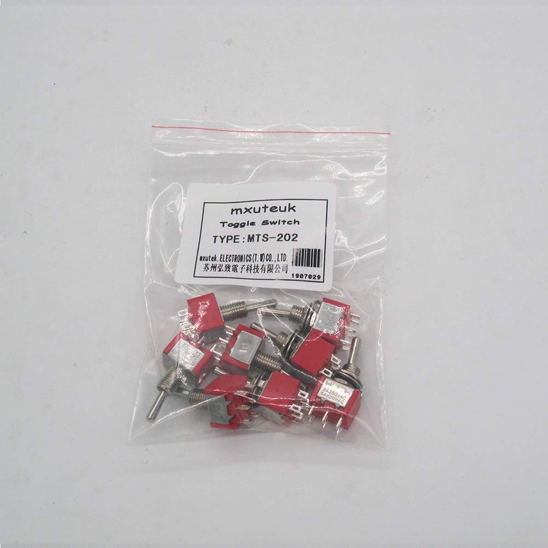 mxuteuk 8pcs 6 Terminal 2 Position DPDT Mini Miniature Toggle