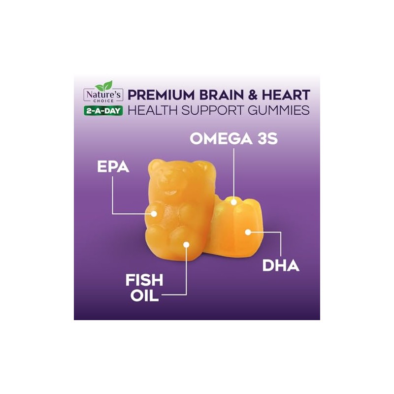 Omega 3 Fish Oil Gummies, Extra Strength Omega 3s with
