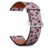 THAZEE 18mm Quick Release Leather Watch Band (Purple Ladybugs) Replacement