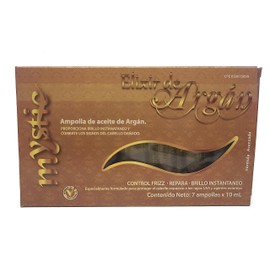 Kleravitex Mystic Argan Oil Ampoule - Strengthen, Hydrate, Repair, Anti-Frizz, Detangle, Liquid Gold From Morocco - Pack of 7 ampoules - 10ml Each Ampoule