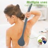 LYIGEOL 21" Lotion applicator for Back,Silicone Body Scrubber,Foldable Bath Brush