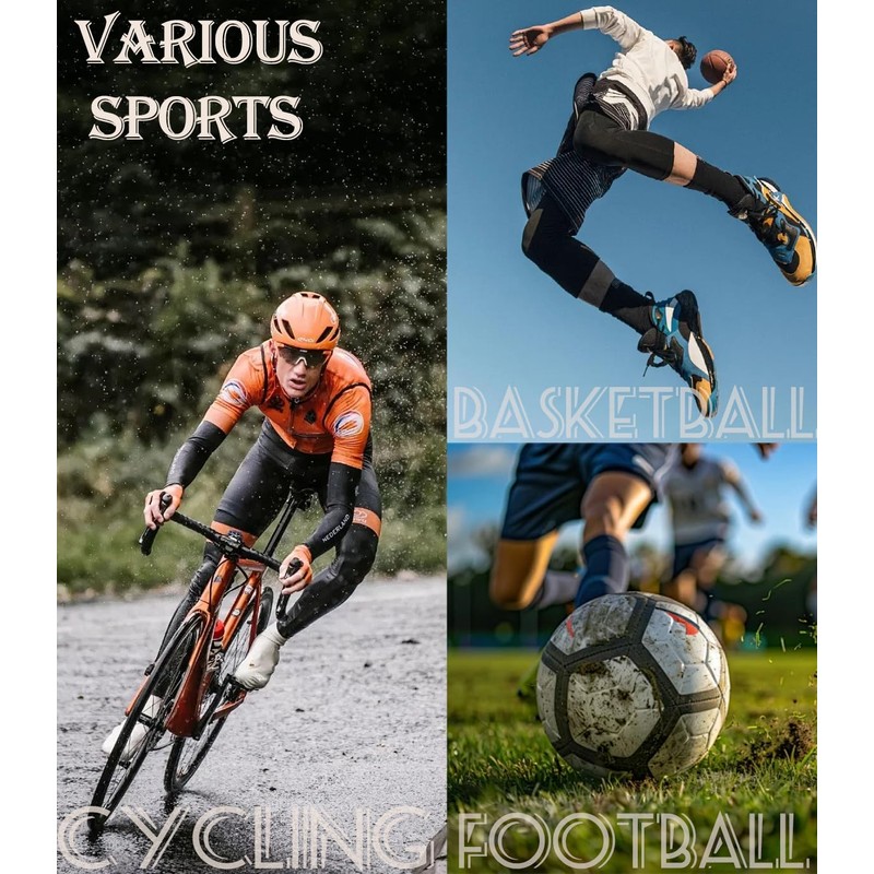 2 Set Soccer Grip Socks,Shin Guard Sleeves for Football Basketball