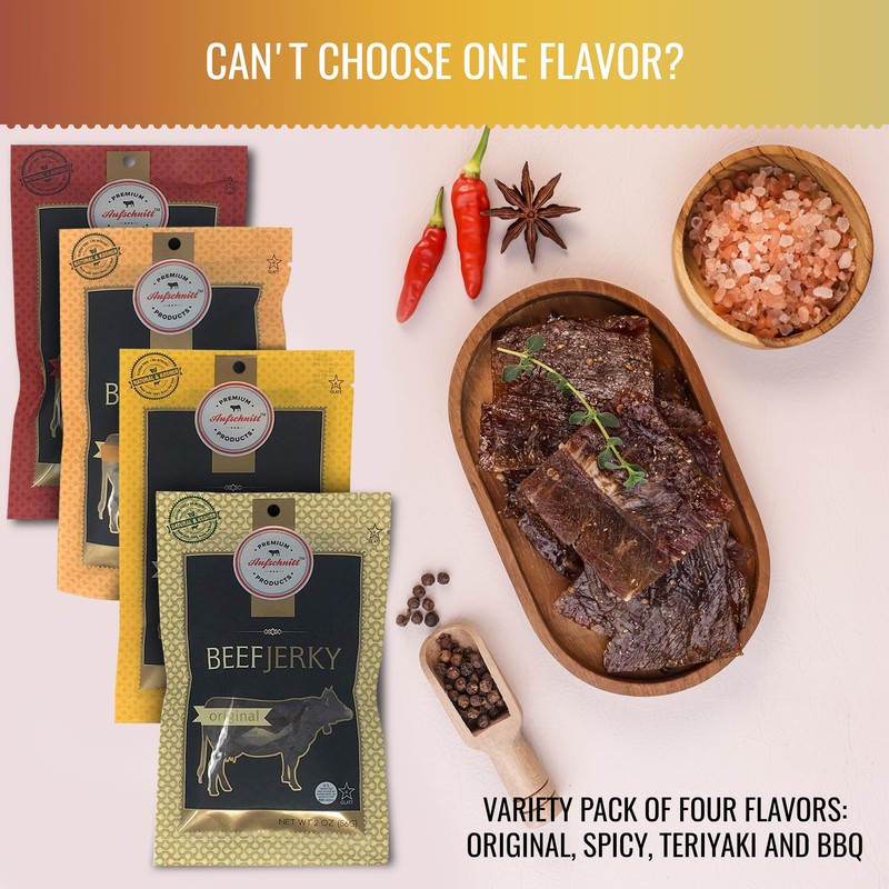 Aufschnitt Grass Fed Beef Jerky - Low Sodium, Certified Kosher