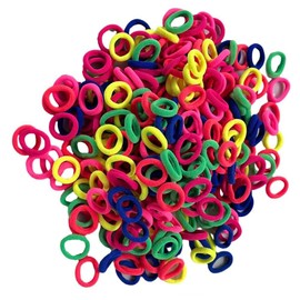 300 Pcs Fluorescent Baby Hair Ties, Seamless Elastic Hair Bands for Toddlers & Kids, Mini Ponytail Holders for Girls (Soft No-Snag Hair Elastics)
