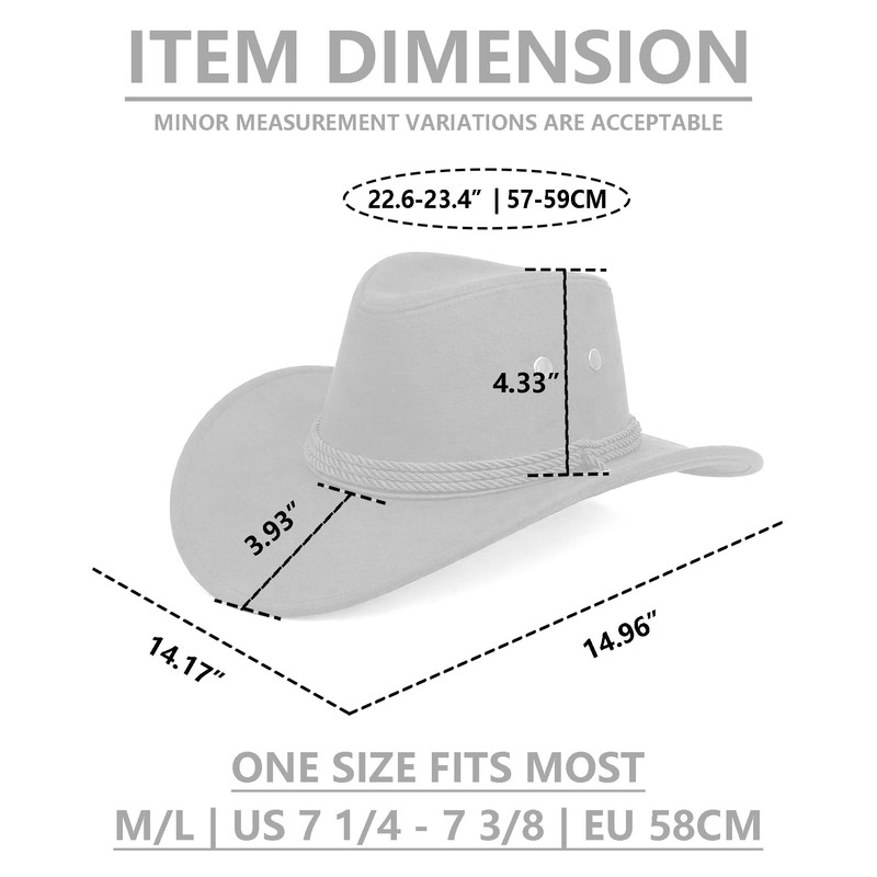 thuizen Men's and Women Classic Western Rolled-up Vegan Suede Decent