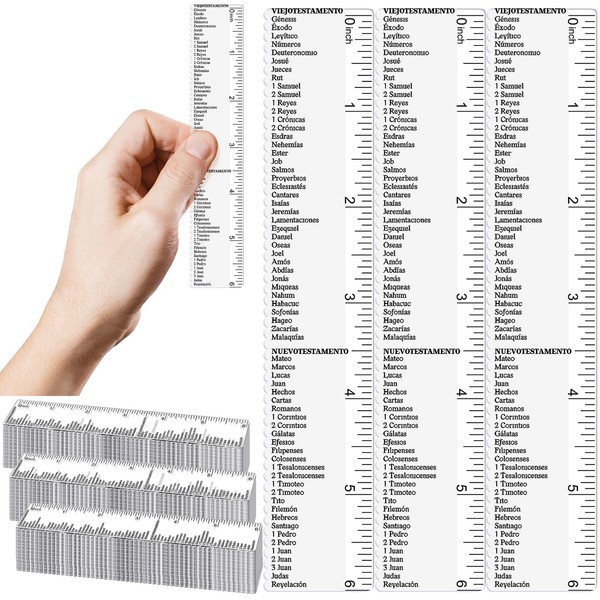 Skyygemm 24 Pcs Clear Bible Study Ruler with Dual Straight