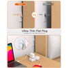 Flat Extension Cord 6 feet, Flat Plug Power Strip, 4