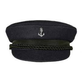 MADSea Elbsegler Premium Cloth with Motif Pin Anchor Silver Black Pin, black