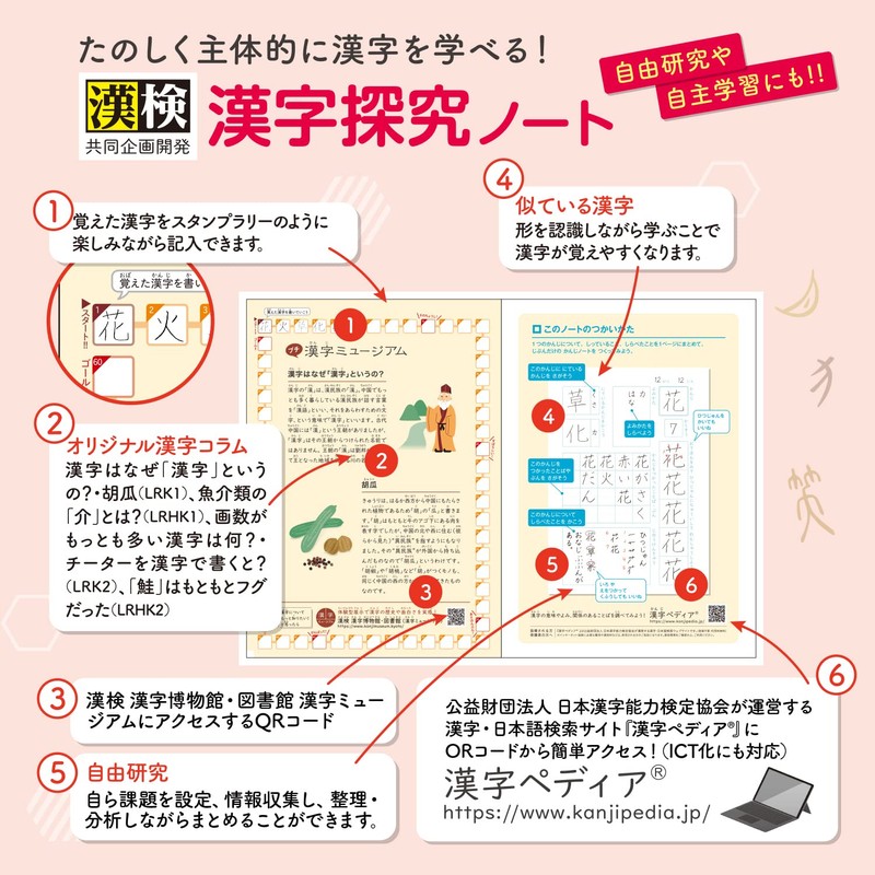 Kyokto Associates Learning Book, Study Light, Half, Kanji Quest Notebook,