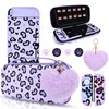 DLseego Love Heart Leopard Carrying Case for Switch 2017 Accessories