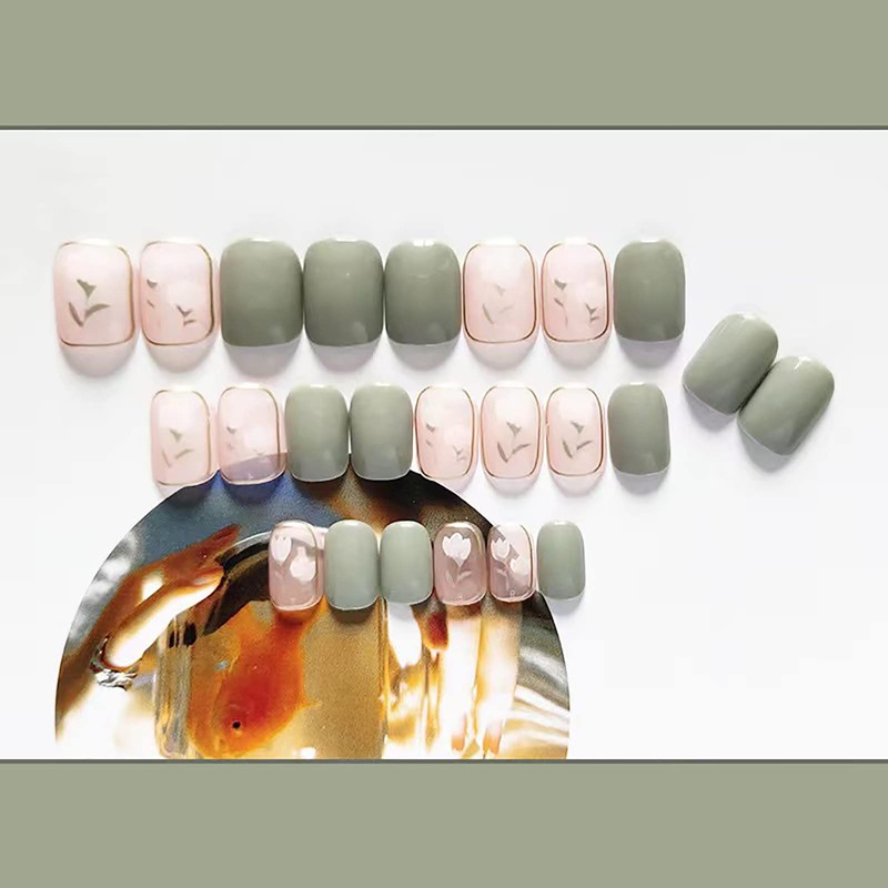 Domiya LK-13244 3D Nail Tips, Pack of 24, Short, Very