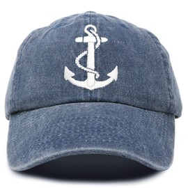 DALIX Anchor Hat Sailing Baseball Cap Women Beach Gift Boating in Black Vintage
