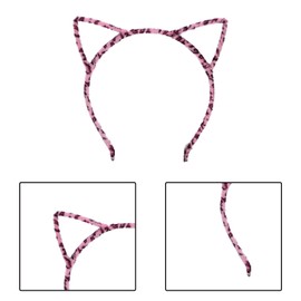 BORFUE 6pcs Cat Ears Headband Cute Leopard Print Animal Ear Headband Leopard Ears Adult Cosplay Fancy Dress Up Party Head Wear