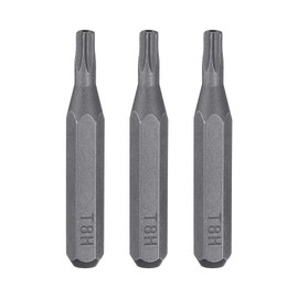 QUARKZMAN Pack of 3 T8H Screwdriver Torx Bit 5/32 Inch Hex Shank 28 mm / 1.1 Inch Length Magnetic Star 6 Point Head Hexagonal Bits S2 Steel Screwdriver Bit for Electric Screwdriver Tools