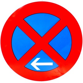 Original Traffic Sign 283-11 * Absolute No End Left Installation * Traffic Sign Road Sign StVO Sign Prohibition Sign Road Sign Signs with RAL Quality Mark Left 60 cm 600 mm
