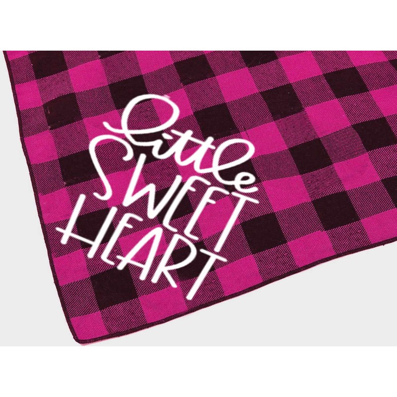 Pack of 2 Dog Bandana Valentines Day - Reversible Buffalo