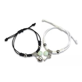 Dtup Set Pulseras Candado Corazón Y Llave Regalo Romántico Novios