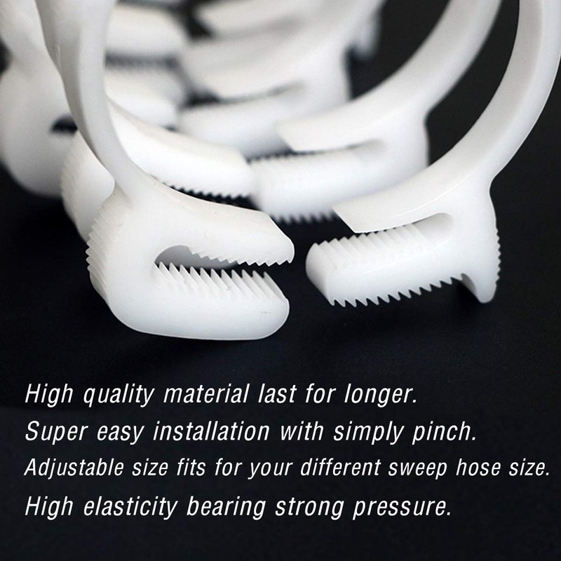 Quickun 3/16" Heavy Duty Double Snap Grip Nylon Hose Clamps