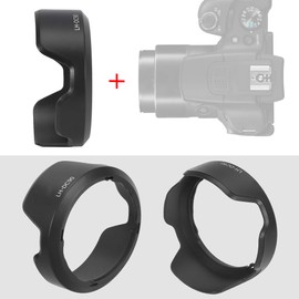 LH‑DC90 Lens Hood, Camera Lens Sunshade Rainproof Cover Replacement for Powershot SX60 HS Cameras