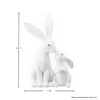 Regency International Resin Bunny Kissing Baby, 10.5 Inches, White, Easter,