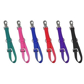 Adjustable Heavy Duty Horse Pony Stall Trailer Water Feed Bucket Holder Strap (Pink)